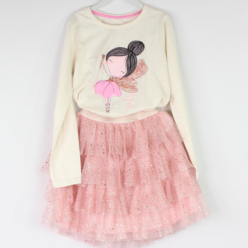 Primark Premium "Sparkle, Glitter, and Shine" Shirt & Skirt Set